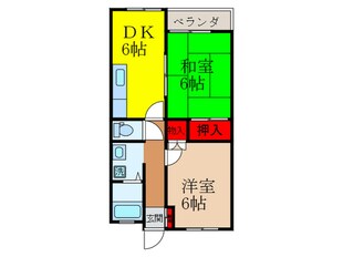 ＦＫハイツ桃園の物件間取画像